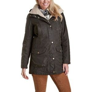 BARBOUR Bleaklow Wax Sherpa Lined Jacket for Club Monaco Medium